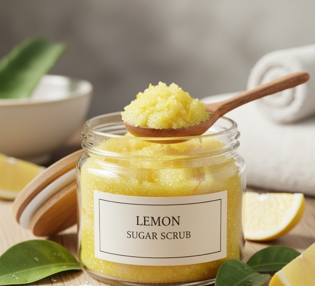 লেবু–চিনি স্ক্রাব: চিনি ও লেবুর রস মিশিয়ে নিন। ব্ল্যাকহেডস দূর করতে এবং ত্বকে ঝটপট গ্লো আনতে এই স্ক্রাব কার্যকর।